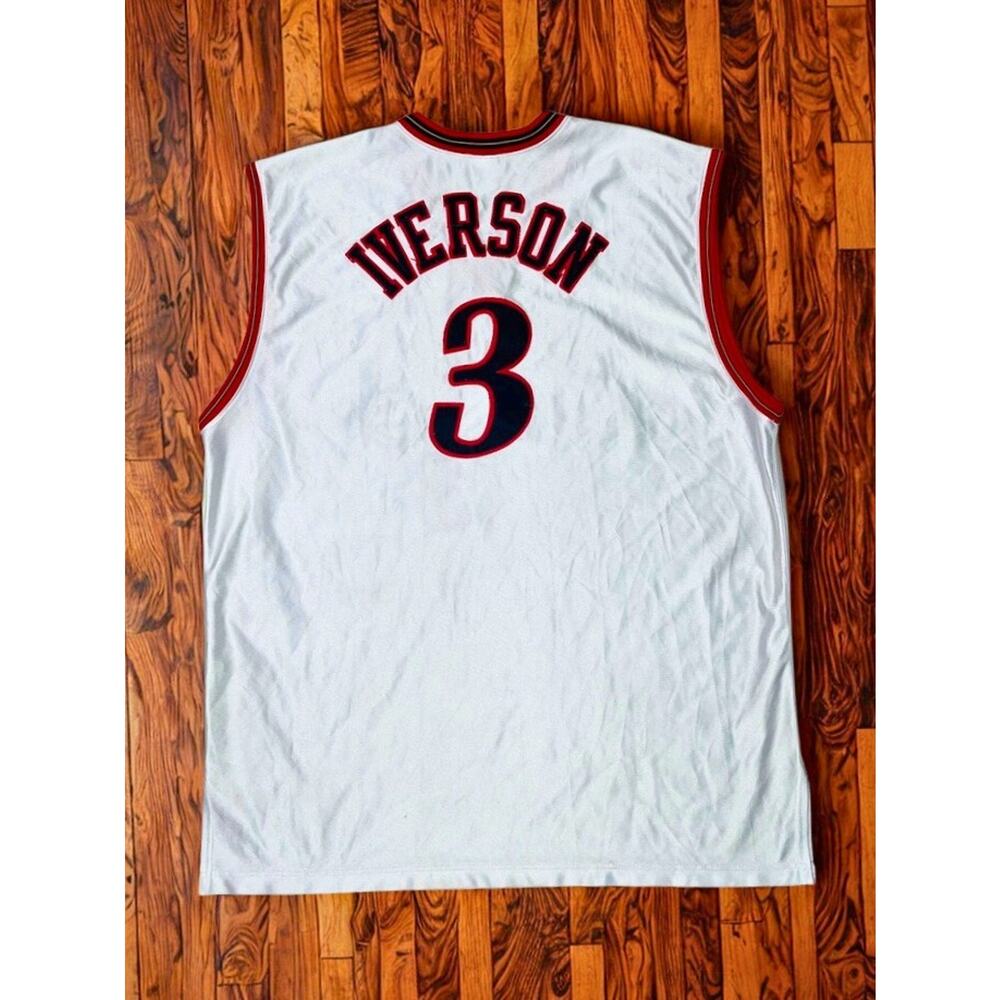 Philadelphia 76ers Allen Iverson #3 Champion Jersey 3XL 56 VTG Authentic - Picture 3 of 13
